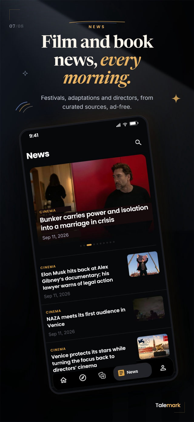 News: cinema and literature headlines every morning