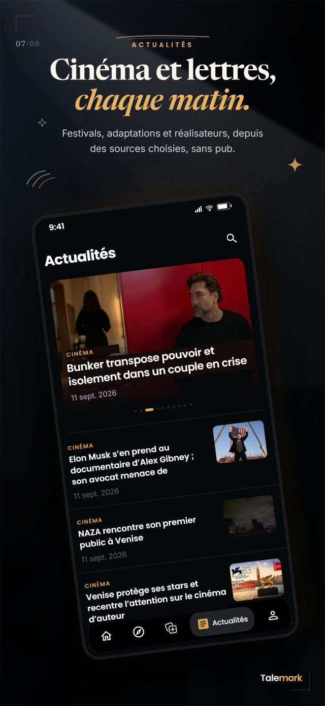 Actualités : l’actu cinéma et littérature chaque matin